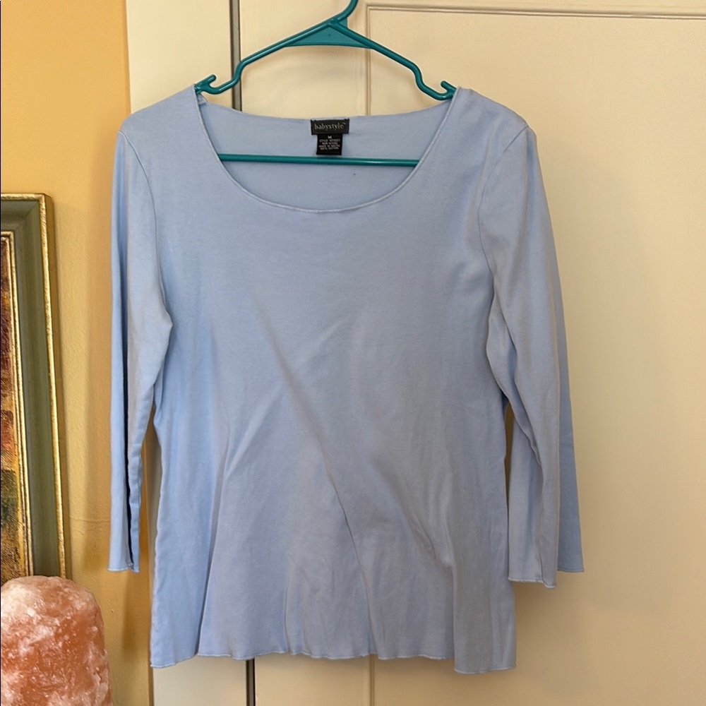 Babystyle Blue Fitted Long Sleeve Tee